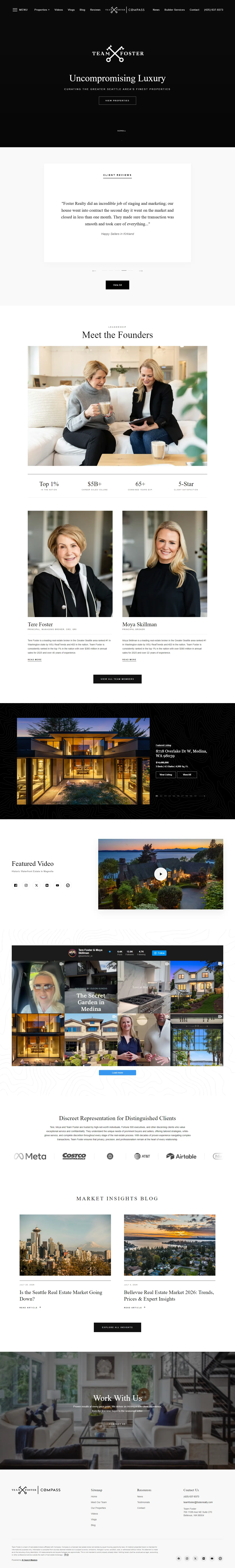 Front-end capture of fosterrealty.com, Team Foster's build