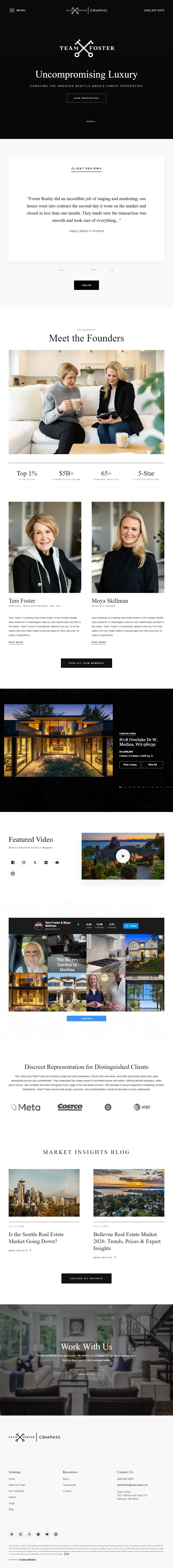 Full-page capture of fosterrealty.com, Team Foster's live build
